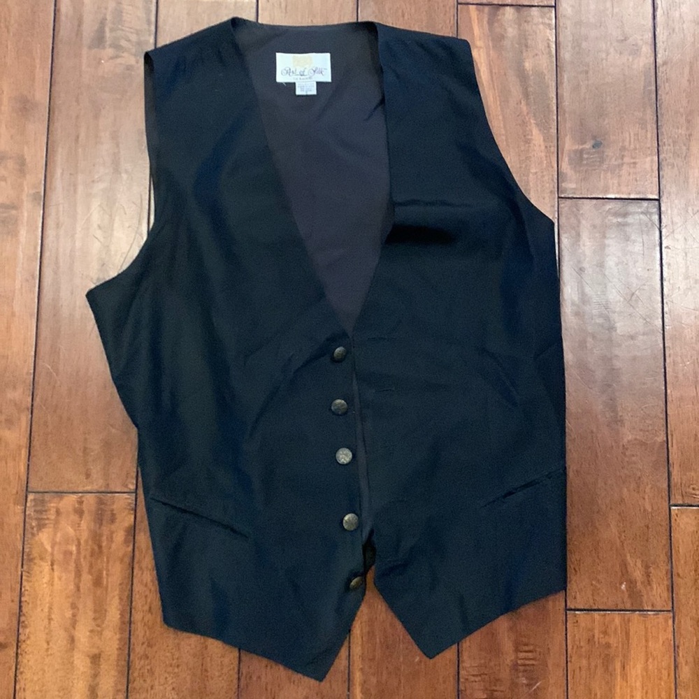 Silk black vest